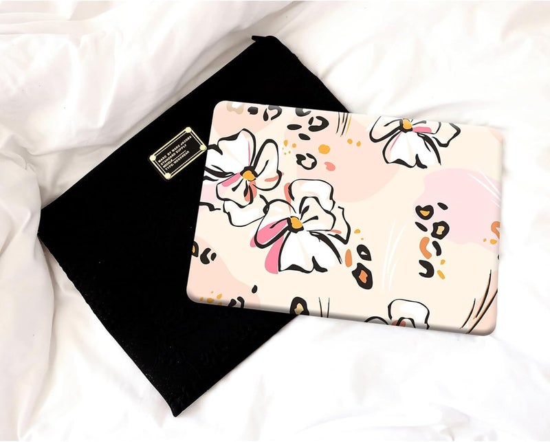 FUNUT for MacBook Air 13 inch Case M1 2021 2020 2019 2018 Release A2337 A2179 A1932 Touch ID, MacBook Air M1 Cover Laptop Plastic Hard Shell Case & Keyboard Cover MacBook Air 13 inch, Floral - Image 5
